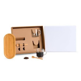Kit Café com Bandeja em Bambu Personalizado