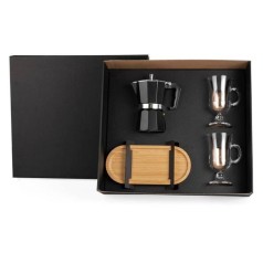 Kit Café com Cafeteira e Canecas Personalizado