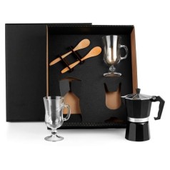 Kit Café com Cafeteira e Canecas Personalizado