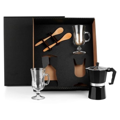 Kit Café com Cafeteira e Canecas Personalizado