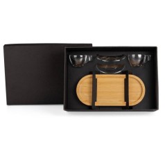 Kit Café com Bandeja em Bambu Personalizado