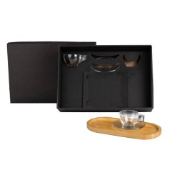 Kit Café com Bandeja em Bambu Personalizado