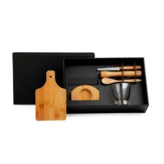 Kit Caipirinha com Base em Bambu Personalizado