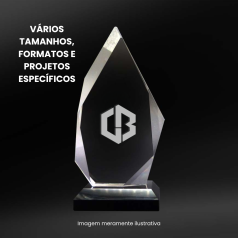 Troféu de Cristal Personalizável para Projetos Específicos