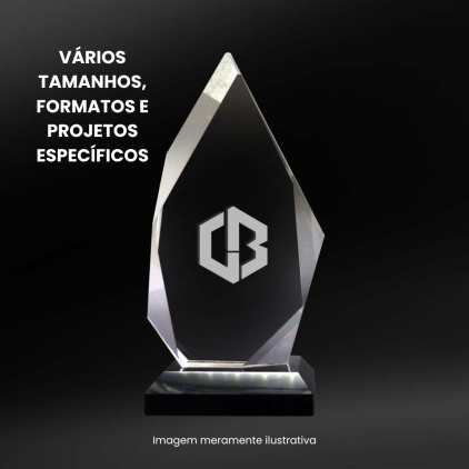 Troféu de Cristal Personalizável para Projetos Específicos