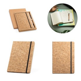 Caderno A5 em Cortiça com Caneta Personalizado
