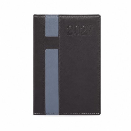 Agenda Diária 2027 Couro Sintético Personalizada