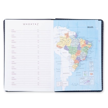 Agenda Diária 2027 Couro Sintético Personalizada