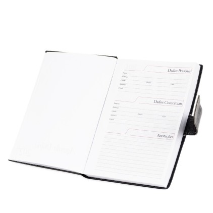 Agenda Diária 2027 com Porta-Caneta Personalizada