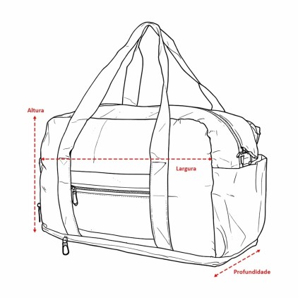 Bolsa em Couro Sintético Expansível 36L Personalizada