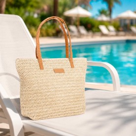 Bolsa Fibra Ecológica com ziper Personalizada