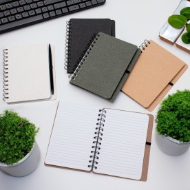 Caderno B6 capa dura em kraft Personalizado