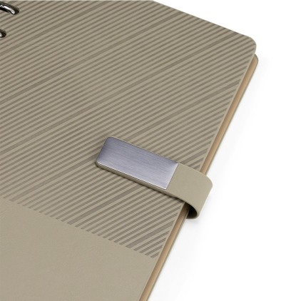 Caderno Fichário em Couro Sintético A5 Personalizado