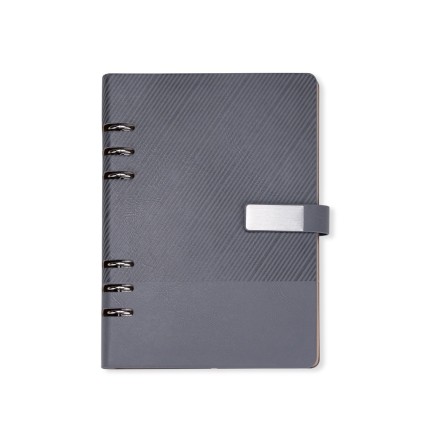 Caderno Fichário em Couro Sintético A5 Personalizado