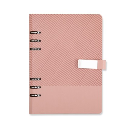 Caderno Fichário em Couro Sintético A5 Personalizado