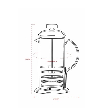 Cafeteira Prensa Francesa 350ml Personalizada
