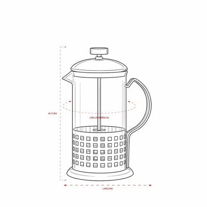 Cafeteira Prensa Francesa 600ml Personalizada