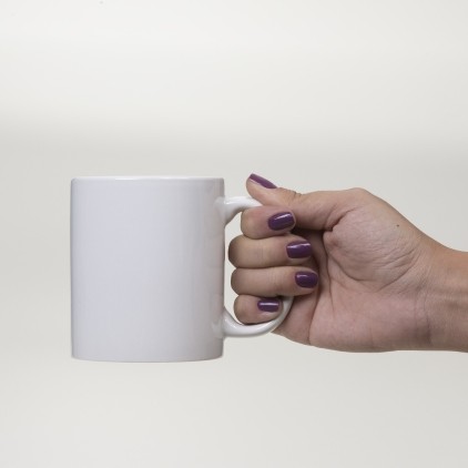 Caneca de Cerâmica Branca 325ml Personalizada