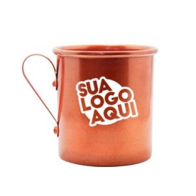 Caneca Moscow Mule 350ml Personalizada Alumínio