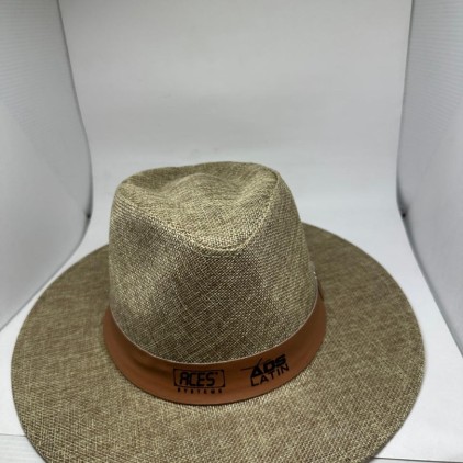 Chapéu de Fibra de Bambu com Recouro Personalizado