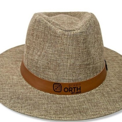 Chapéu de Fibra de Bambu com Recouro Personalizado