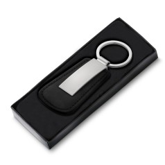 Chaveiro Personalizado em Metal e Couro Sintético