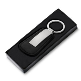 Chaveiro Personalizado em Metal e Couro Sintético