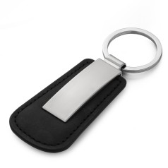 Chaveiro Personalizado em Metal e Couro Sintético