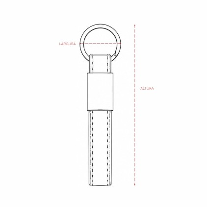 Chaveiro de Metal com Couro Sintético Personalizado