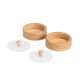 Conjunto de Potes em Bambu 2 Peças Personalizado