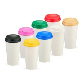 Copo 550ml Personalizado Fibra de Arroz com Tampa