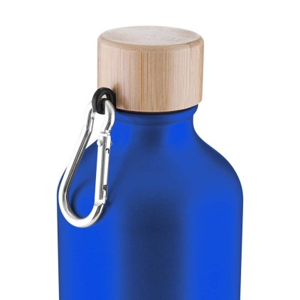 Garrafa de Alumínio 550ml com Tampa de Bambu Personalizada