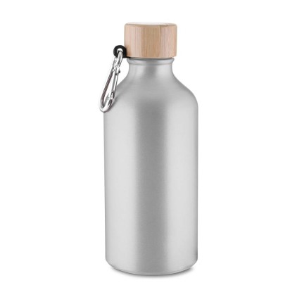 Garrafa de Alumínio 550ml com Tampa de Bambu Personalizada