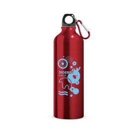 Garrafa Alumínio 750ml com Mosquetão Personalizada
