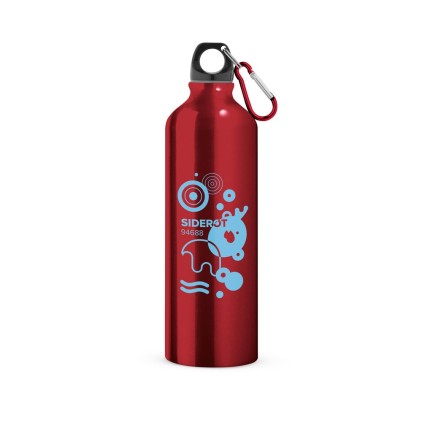 Garrafa Alumínio 750ml com Mosquetão Personalizada