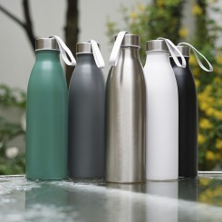Garrafa Inox 750ml com Alça de Nylon Personalizada