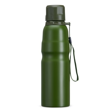 Garrafa Inox 800ml com Tampa e Cordão Personalizada