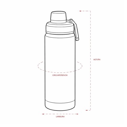 Garrafa Térmica 600ml com Alça Personalizada