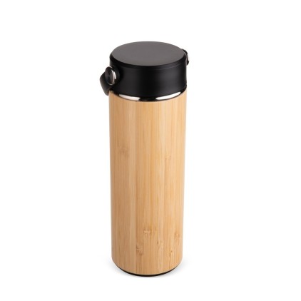 Garrafa Térmica em Bambu 400ml Personalizada