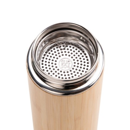 Garrafa Térmica em Bambu 400ml Personalizada