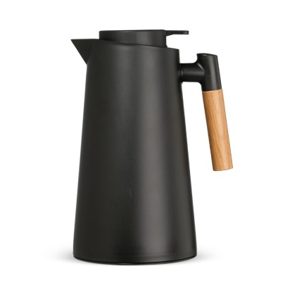 Garrafa Térmica 1L Retrô com Alça Madeira Personalizada