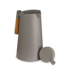 Garrafa Térmica 1L Retrô com Alça Madeira Personalizada