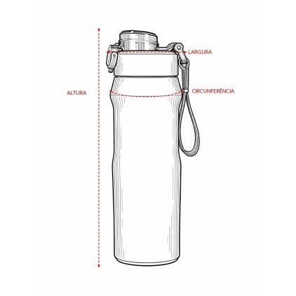 Garrafa Térmica 550ml em Inox SUS 304 Personalizada