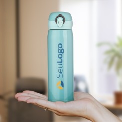 Garrafa Térmica Inox 400ml com Trava Personalizada