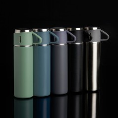 Garrafa Térmica Inox 450ml com Caneca Personalizada