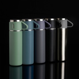 Garrafa Térmica Inox 450ml com Caneca Personalizada