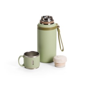 Garrafa Térmica Inox 600ml com Caneca Personalizada