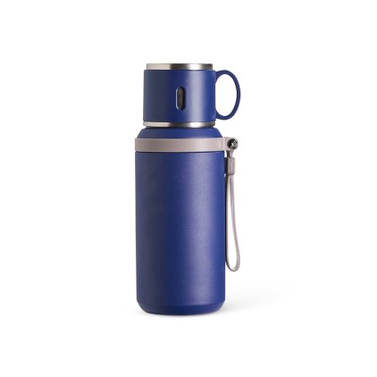 Garrafa Térmica Inox 600ml com Caneca Personalizada