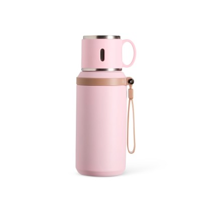 Garrafa Térmica Inox 600ml com Caneca Personalizada