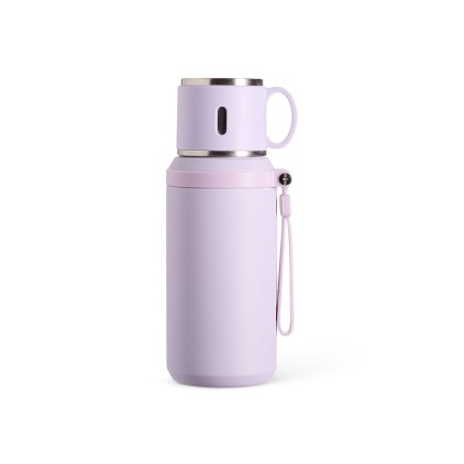 Garrafa Térmica Inox 600ml com Caneca Personalizada
